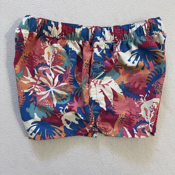 Patagonia Women Floral Wild Waratah Reef Pink Nylon Barely Baggies 2.5 Shorts XS - Picture 7 of 9